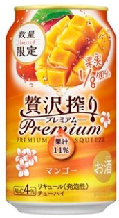 アサヒ 贅沢搾りプレミアム　マンゴー　Alc.4% （３５０ｍｌ）