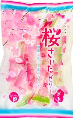 津山屋　 春限定　桜さいたゼリー（さくらんぼ味・ピーチ味） (２００ｇ)